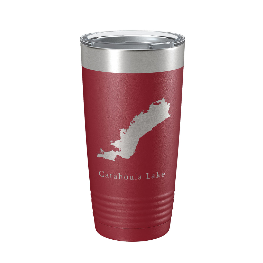 Catahoula Lake Map Tumbler Travel Mug Insulated Laser Engraved Coffee Cup Louisiana 20 oz