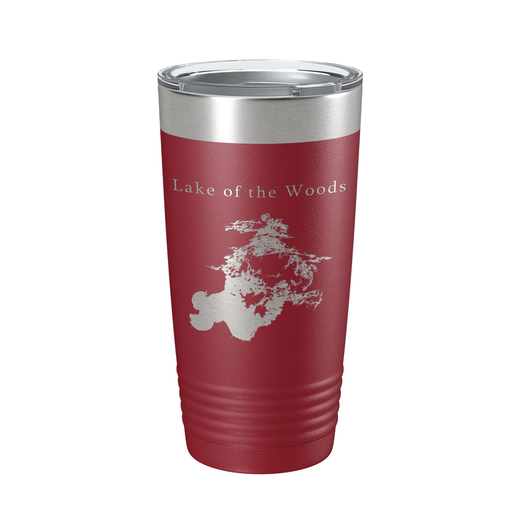 Lake of the Woods Map Tumbler Travel Mug Insulated Laser Engraved Coffee Cup Minnesota 20 oz