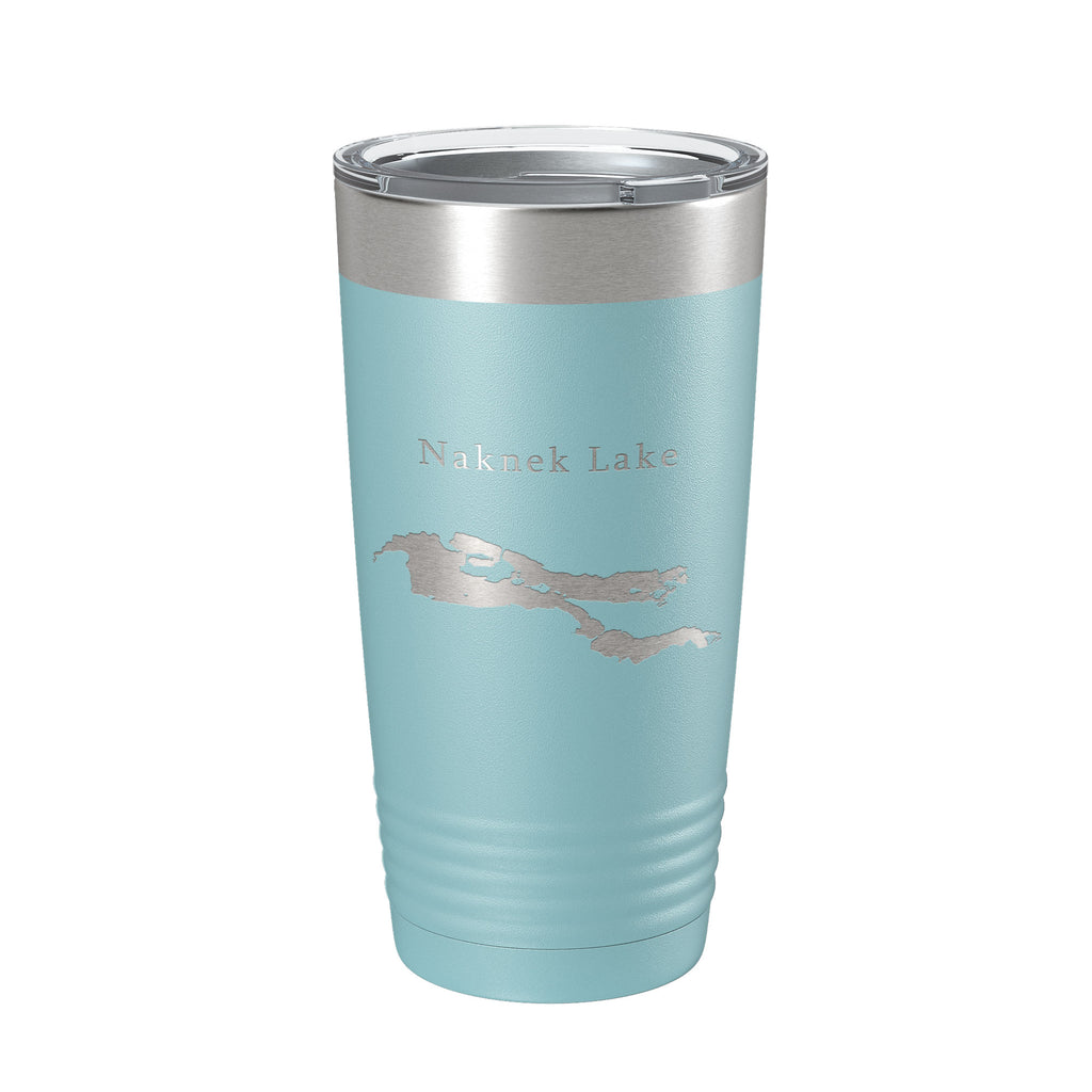 Naknek Lake Map Tumbler Travel Mug Insulated Laser Engraved Coffee Cup Alaska 20 oz