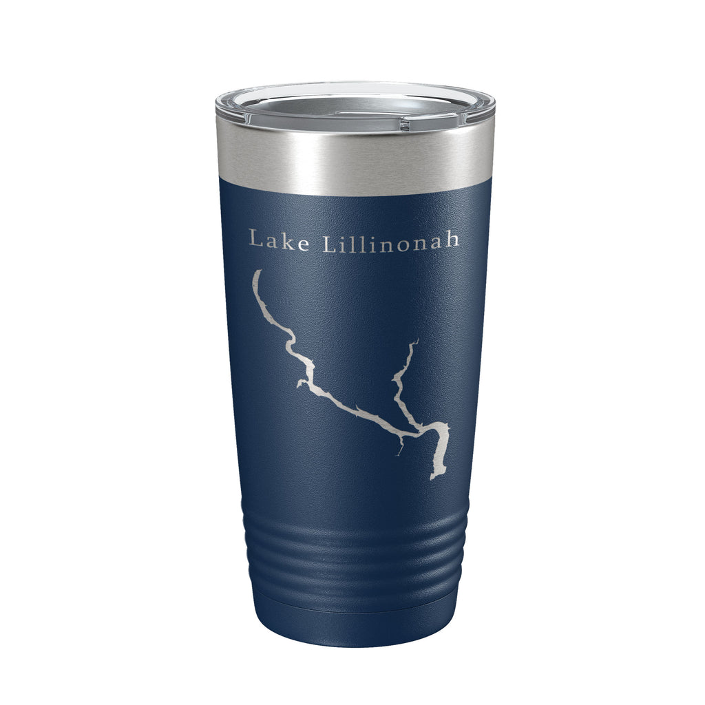 Lake Lillinonah Map Tumbler Travel Mug Insulated Laser Engraved Coffee Cup Housatonic River Connecticut 20 oz
