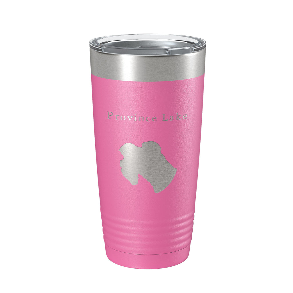 Province Lake Map Tumbler Travel Mug Insulated Laser Engraved Coffee Cup Maine 20 oz