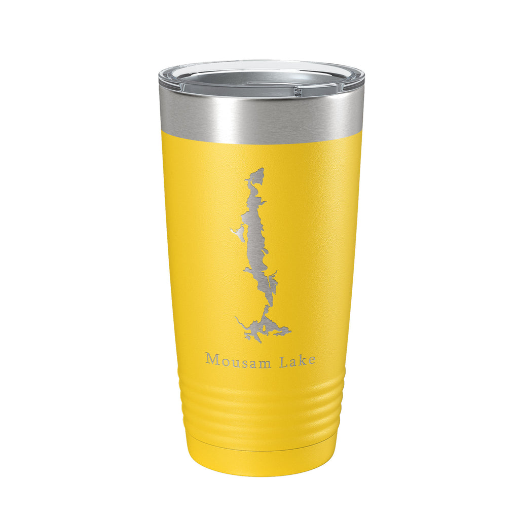 Mousam Lake Map Tumbler Travel Mug Insulated Laser Engraved Coffee Cup Maine 20 oz