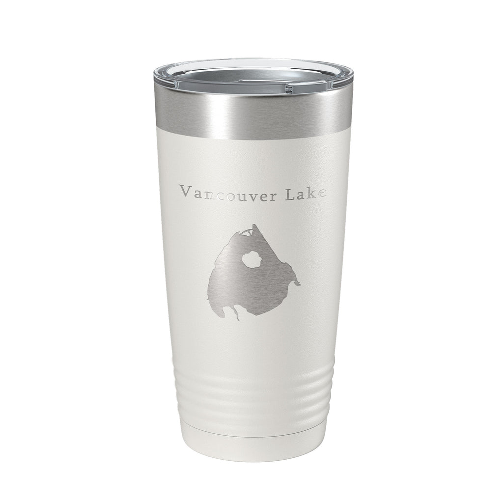 Vancouver Lake Map Tumbler Travel Mug Insulated Laser Engraved Coffee Cup Washington 20 oz