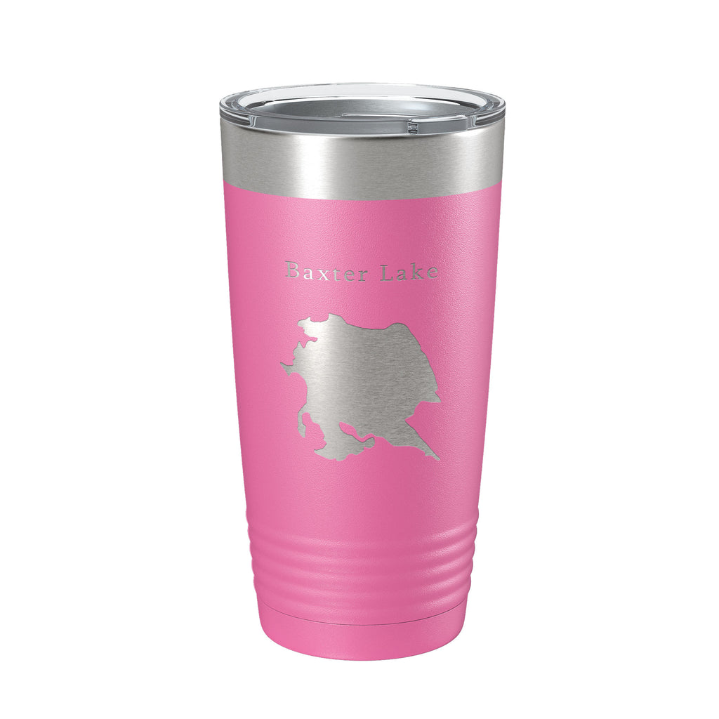 Baxter Lake Map Tumbler Travel Mug Insulated Laser Engraved Coffee Cup Rochester New Hampshire 20 oz