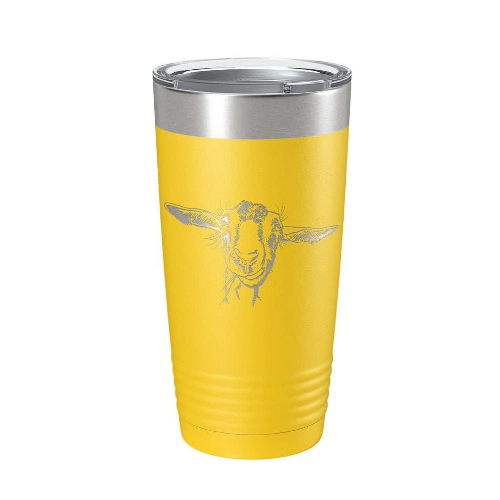 Goat Tumbler Goat Face Travel Mug Insulated Laser Engraved Coffee Cup Farmer Gift 4H 20 oz