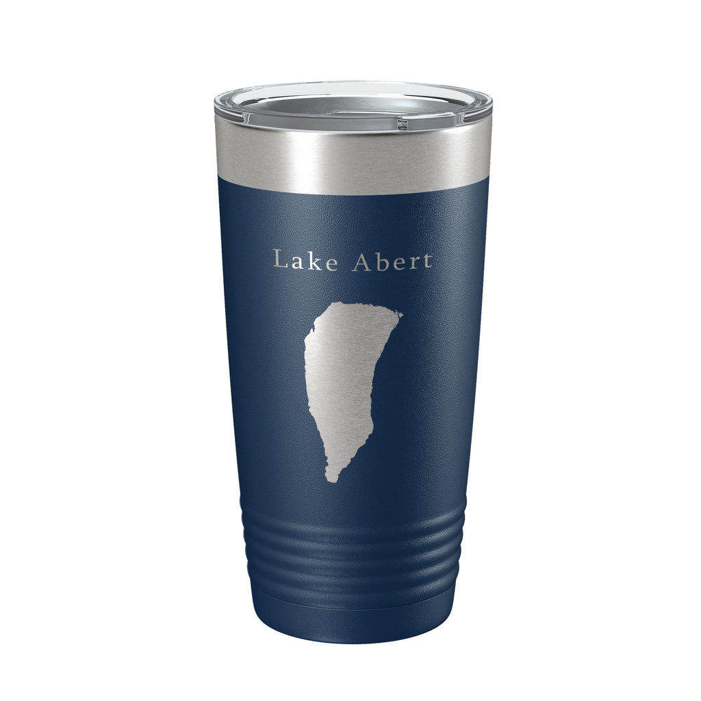 Lake Abert Map Tumbler Travel Mug Insulated Laser Engraved Coffee Cup Oregon 20 oz