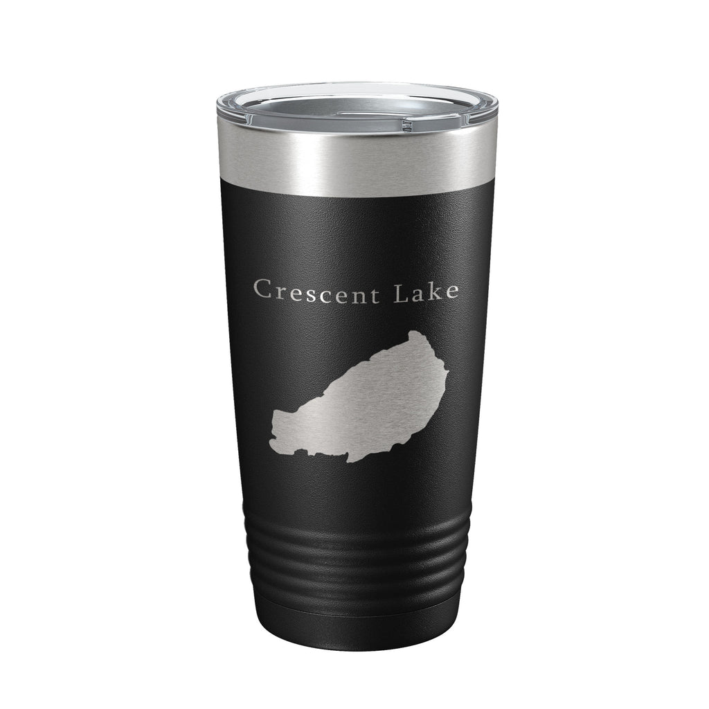 Crescent Lake Map Tumbler Travel Mug Insulated Laser Engraved Coffee Cup Oregon 20 oz