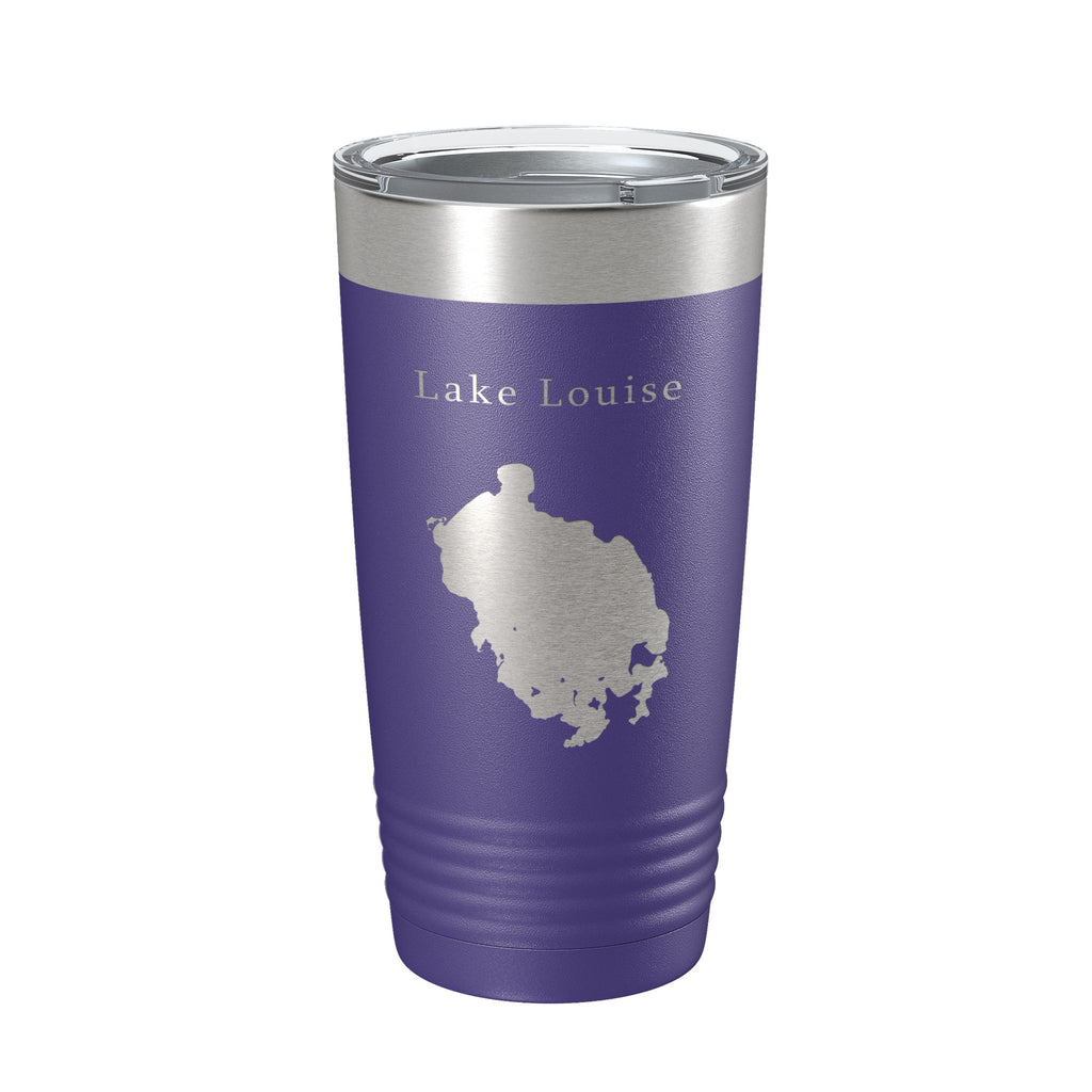 Lake Louise Map Tumbler Travel Mug Insulated Laser Engraved Coffee Cup Alaska 20 oz