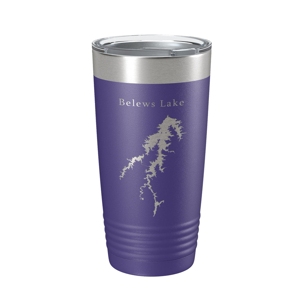 Belews Lake Map Tumbler Travel Mug Insulated Laser Engraved Coffee Cup North Carolina 20 oz