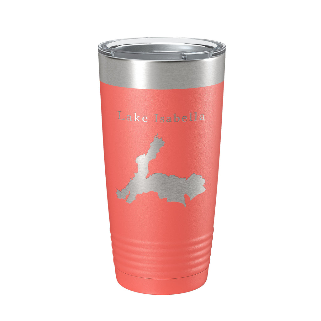 Lake Isabella Map Tumbler Travel Mug Insulated Laser Engraved Coffee Cup California 20 oz