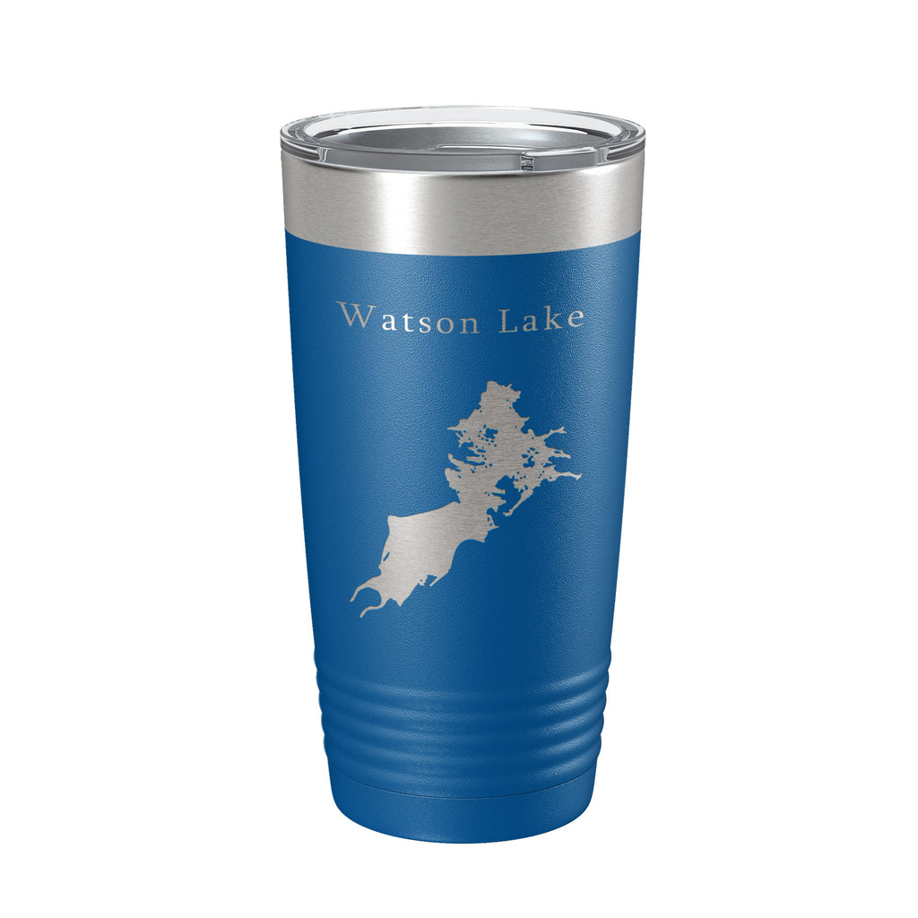 Watson Lake Map Tumbler Travel Mug Insulated Laser Engraved Coffee Cup Arizona 20 oz