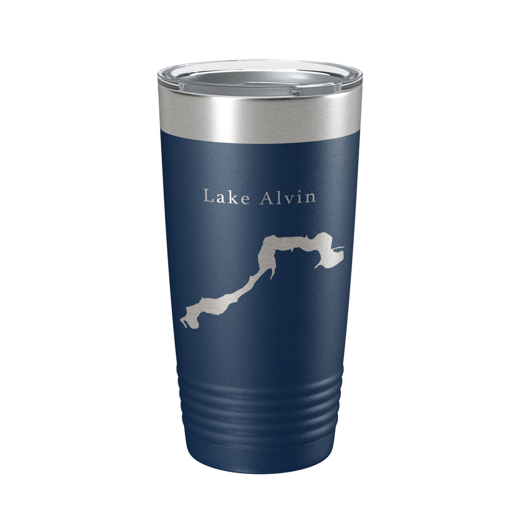 Lake Alvin Map Tumbler Travel Mug Insulated Laser Engraved Coffee Cup South Dakota 20 oz