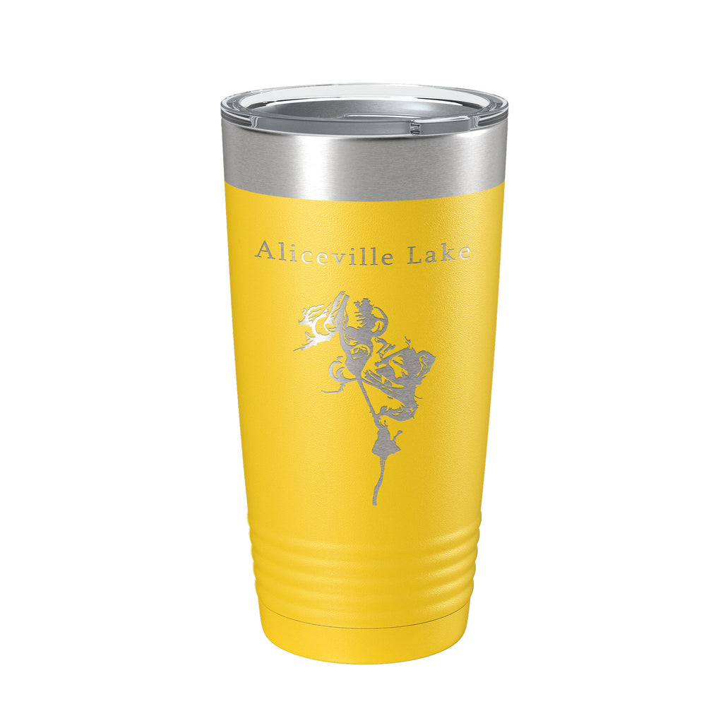 Aliceville Lake Map Tumbler Travel Mug Insulated Laser Engraved Coffee Cup Alabama Mississippi 20 oz