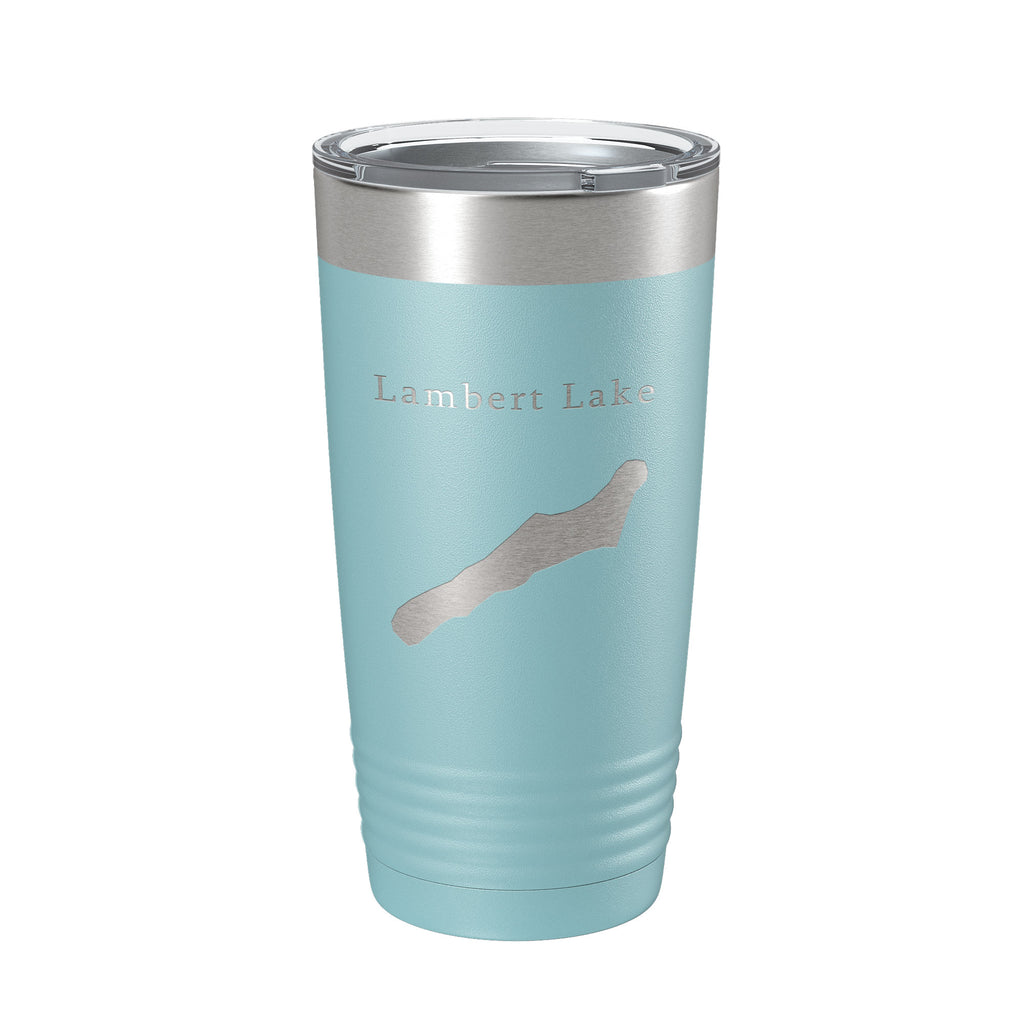 Lambert Lake Map Tumbler Travel Mug Insulated Laser Engraved Coffee Cup Georgia 20 oz