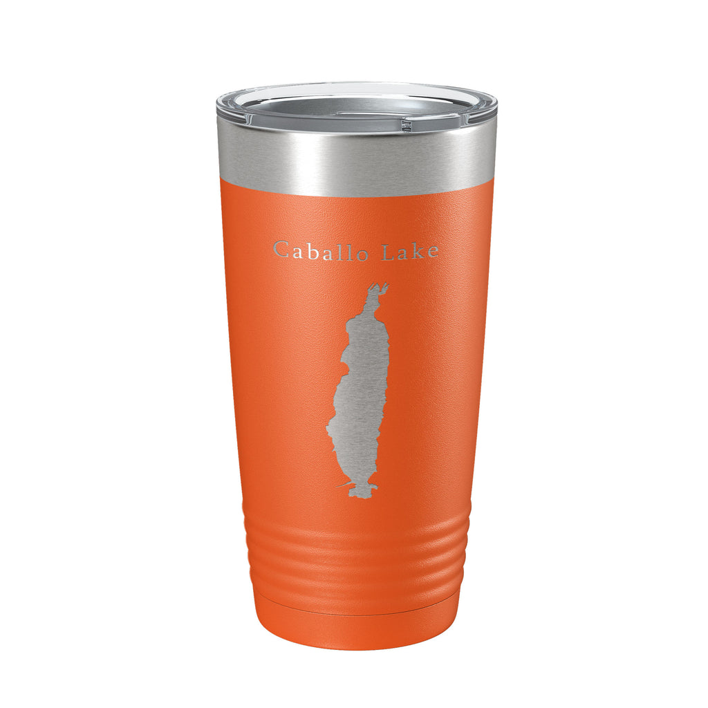 Caballo Lake Reservoir Map Tumbler Travel Mug Insulated Laser Engraved Coffee Cup New Mexico 20 oz