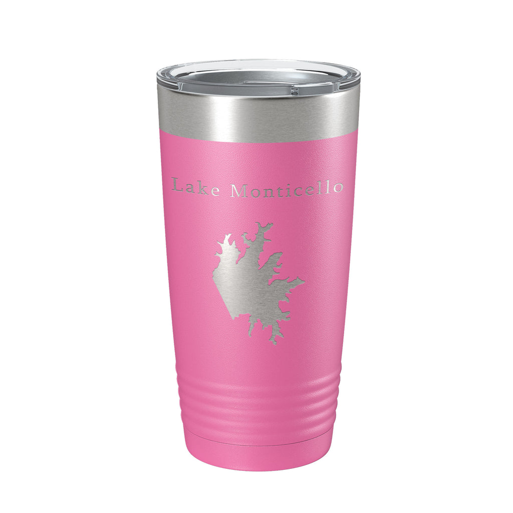 Lake Monticello Map Tumbler Travel Mug Insulated Laser Engraved Coffee Cup Arkansas 20 oz