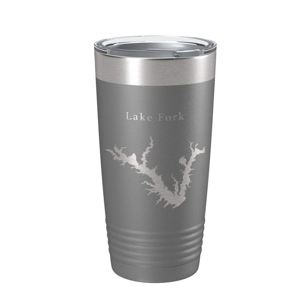 Lake Fork Reservoir Map Tumbler Travel Mug Insulated Laser Engraved Coffee Cup Texas 20 oz