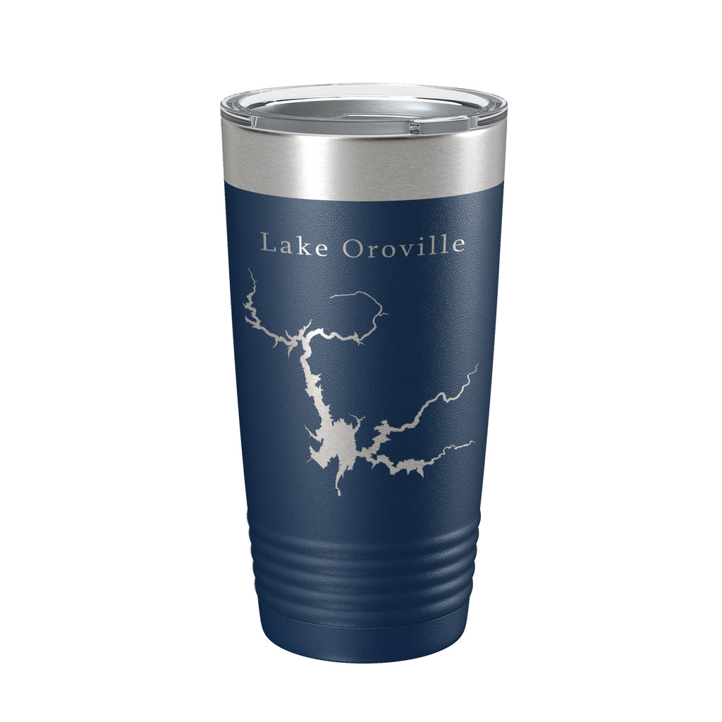 Lake Oroville Map Tumbler Travel Mug Insulated Laser Engraved Coffee Cup California 20 oz