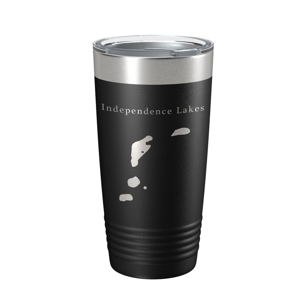 Independence Lakes Map Tumbler Travel Mug Insulated Laser Engraved Coffee Cup Idaho 20 oz