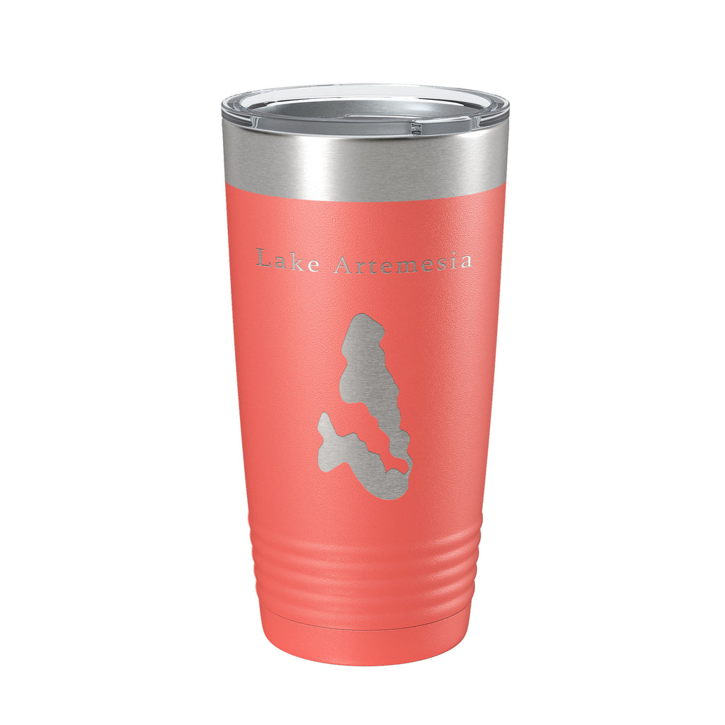Lake Artemesia Map Tumbler Travel Mug Insulated Laser Engraved Coffee Cup Maryland 20 oz