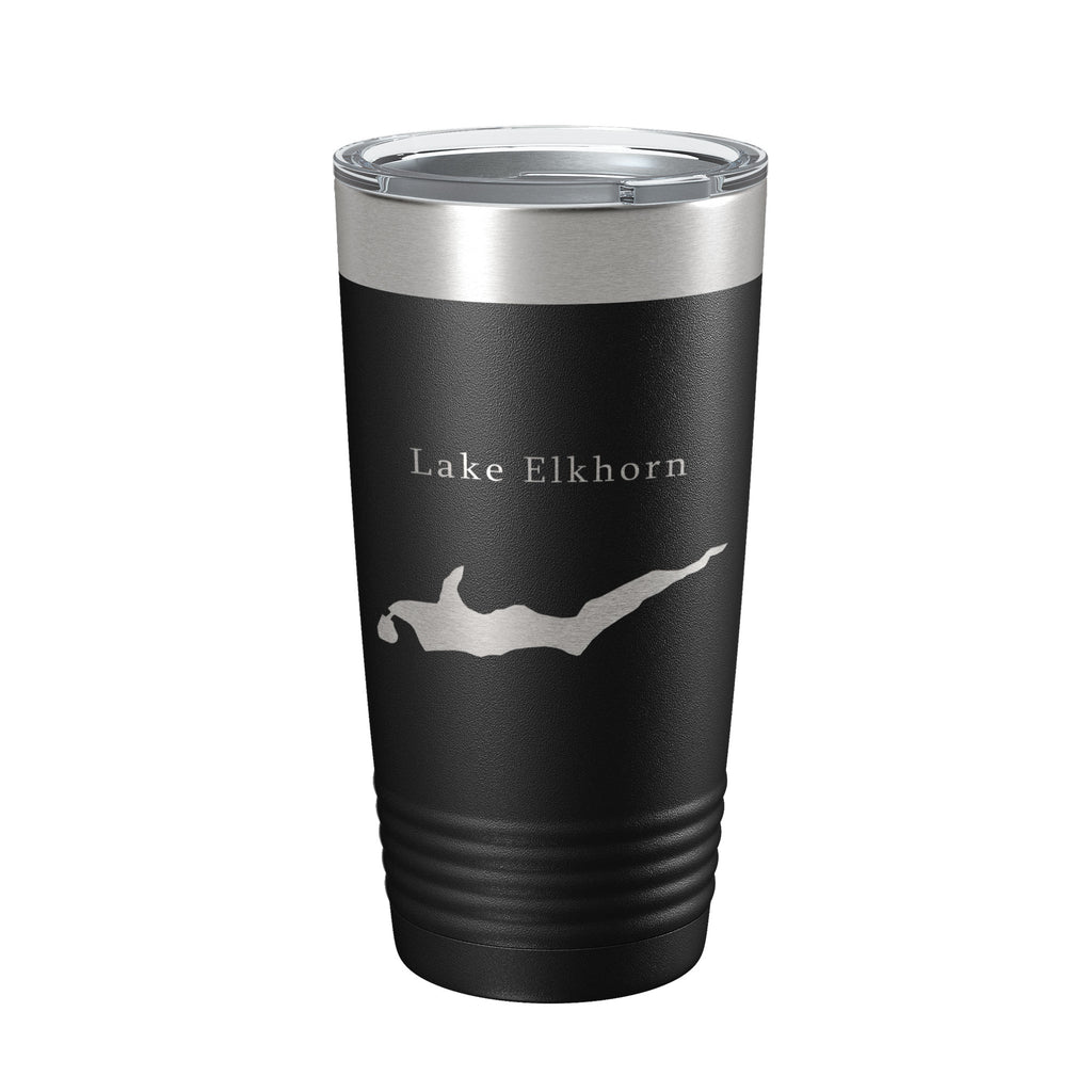 Lake Elkhorn Map Tumbler Travel Mug Insulated Laser Engraved Coffee Cup Maryland 20 oz