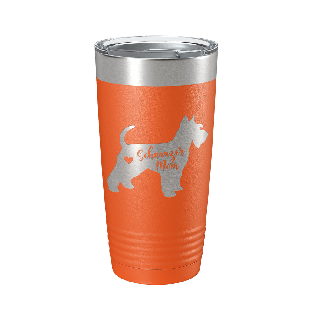 Schnauzer Mom Tumbler Dog Travel Mug Gift Insulated Laser Engraved Coffee Cup 20 oz