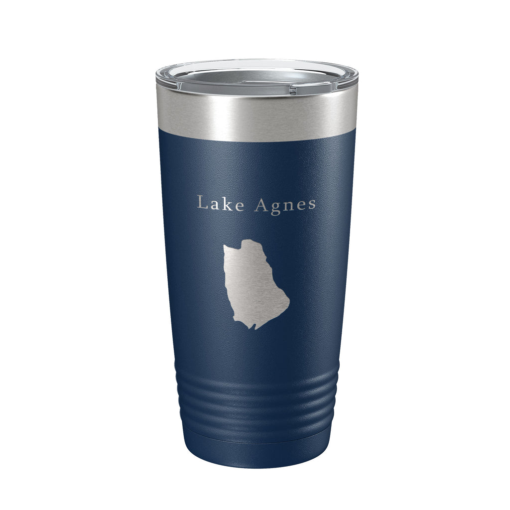 Lake Agnes Map Tumbler Travel Mug Insulated Laser Engraved Coffee Cup Colorado 20 oz