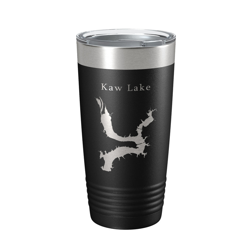 Kaw Lake Map Tumbler Travel Mug Insulated Laser Engraved Coffee Cup Oklahoma 20 oz