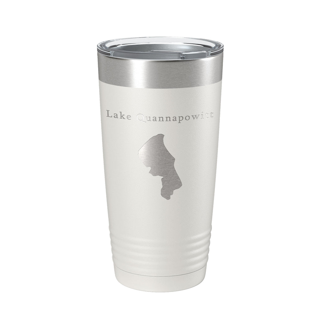 Lake Quannapowitt Map Tumbler Travel Mug Insulated Laser Engraved Coffee Cup Massachusetts 20 oz