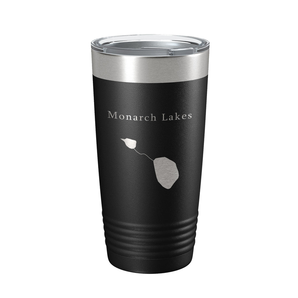 Monarch Lakes Map Tumbler Travel Mug Insulated Laser Engraved Coffee Cup California 20 oz