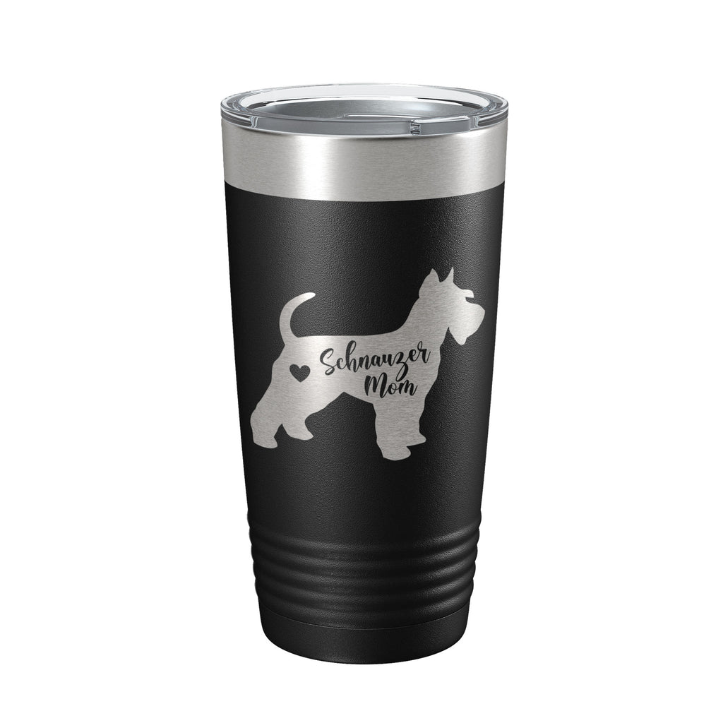 Schnauzer Mom Tumbler Dog Travel Mug Gift Insulated Laser Engraved Coffee Cup 20 oz