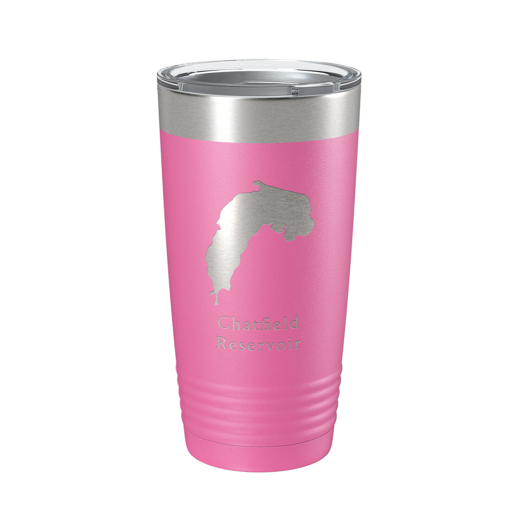 Chatfield Reservoir Tumbler Lake Map Travel Mug Insulated Laser Engraved Coffee Cup Colorado 20 oz