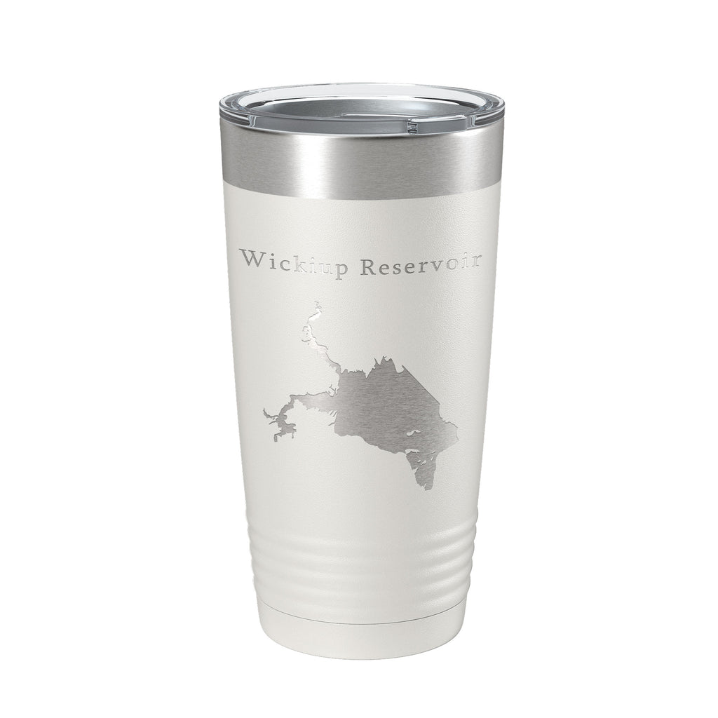 Wickiup Reservoir Tumbler Lake Map Travel Mug Insulated Laser Engraved Coffee Cup Oregon 20 oz