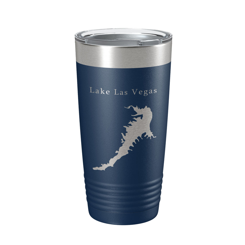 Lake Las Vegas Map Tumbler Travel Mug Insulated Laser Engraved Coffee Cup Nevada 20 oz