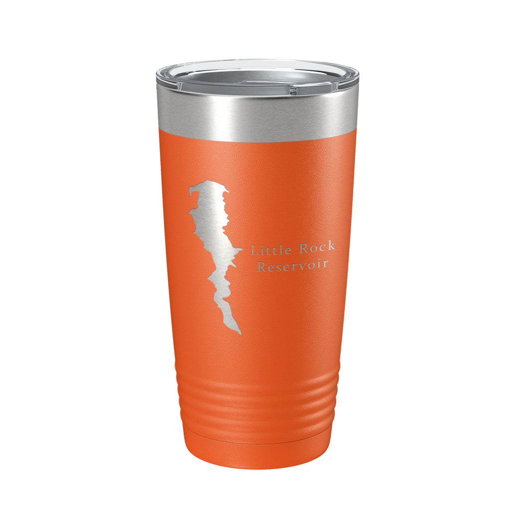 Little Rock Reservoir Tumbler Lake Map Travel Mug Insulated Laser Engraved Coffee Cup California 20 oz