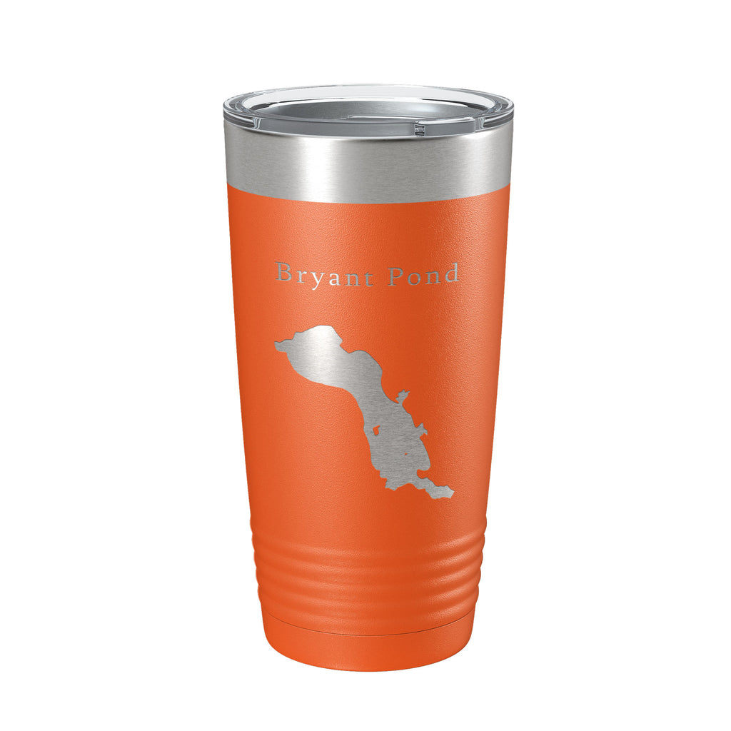 Bryant Pond Lake Christopher Map Tumbler Travel Mug Insulated Laser Engraved Coffee Cup Maine 20 oz