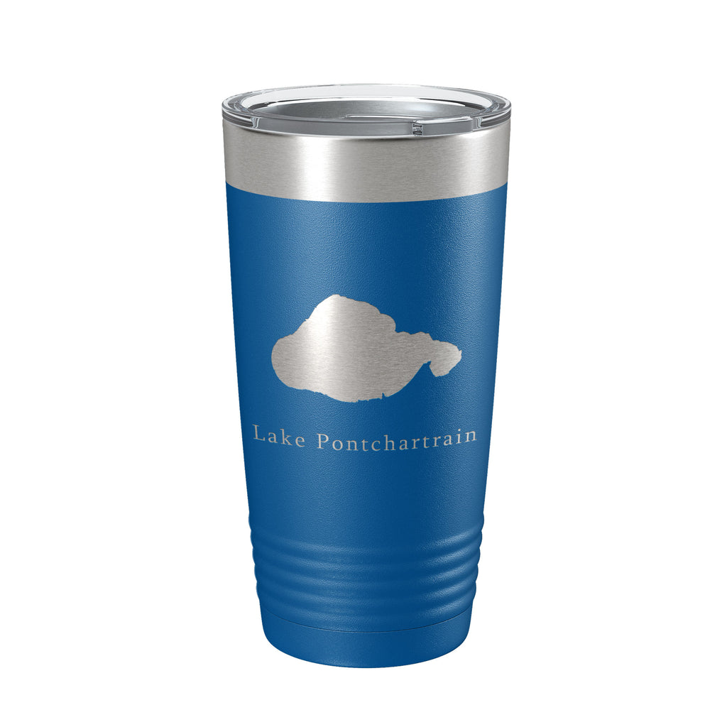 Lake Pontchartrain Map Tumbler Travel Mug Insulated Laser Engraved Coffee Cup New Orleans, Louisiana 20 oz