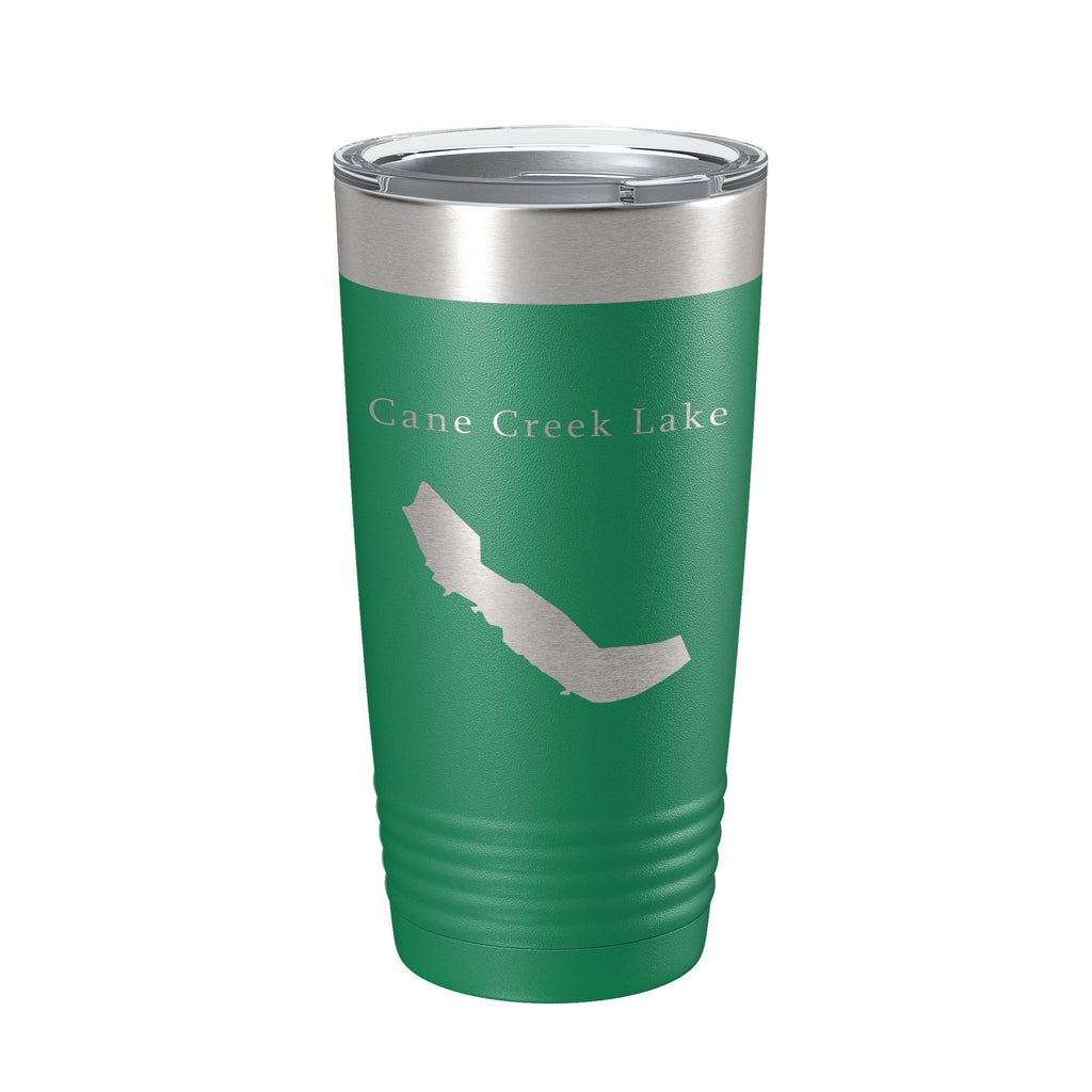 Cane Creek Lake Map Tumbler Travel Mug Insulated Laser Engraved Coffee Cup Arkansas 20 oz