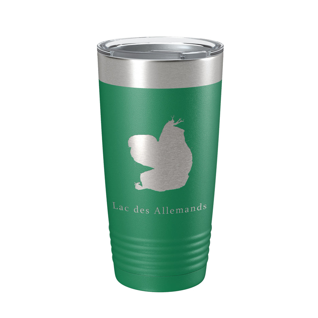 Lac des Allemands Tumbler Lake Map Travel Mug Insulated Laser Engraved Coffee Cup Louisiana 20 oz