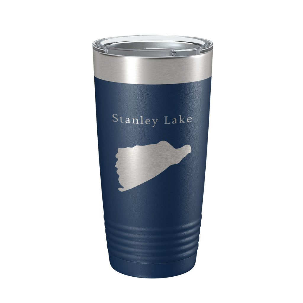 Stanley Lake Map Tumbler Travel Mug Insulated Laser Engraved