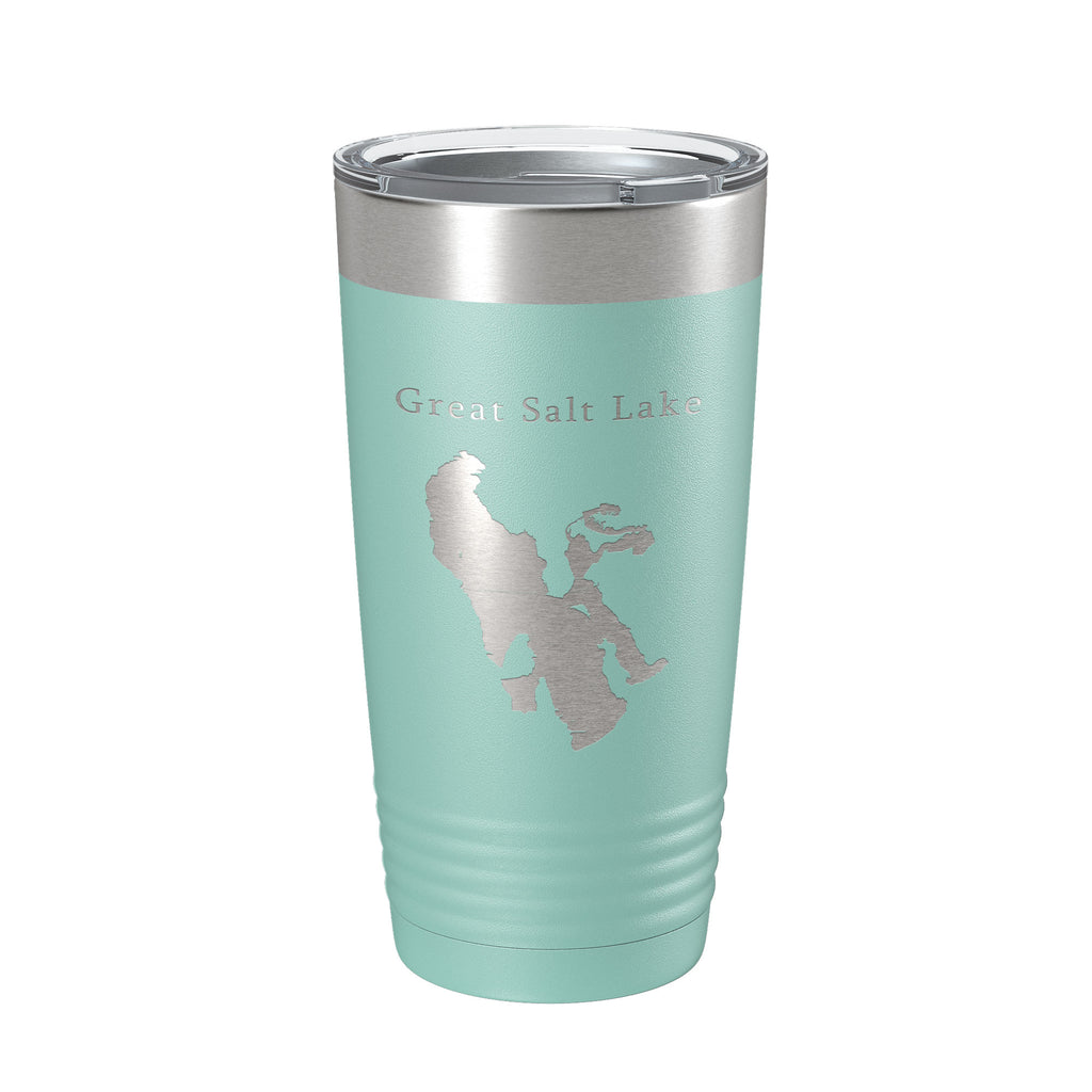 Great Salt Lake Map Tumbler Travel Mug Insulated Laser Engraved Coffee Cup City Ogden Utah 20 oz