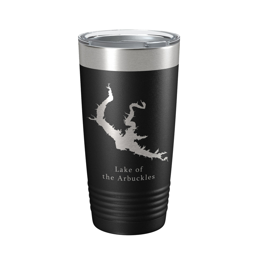 Lake of the Arbuckles Map Tumbler Travel Mug Insulated Laser Engraved Coffee Cup Oklahoma 20 oz