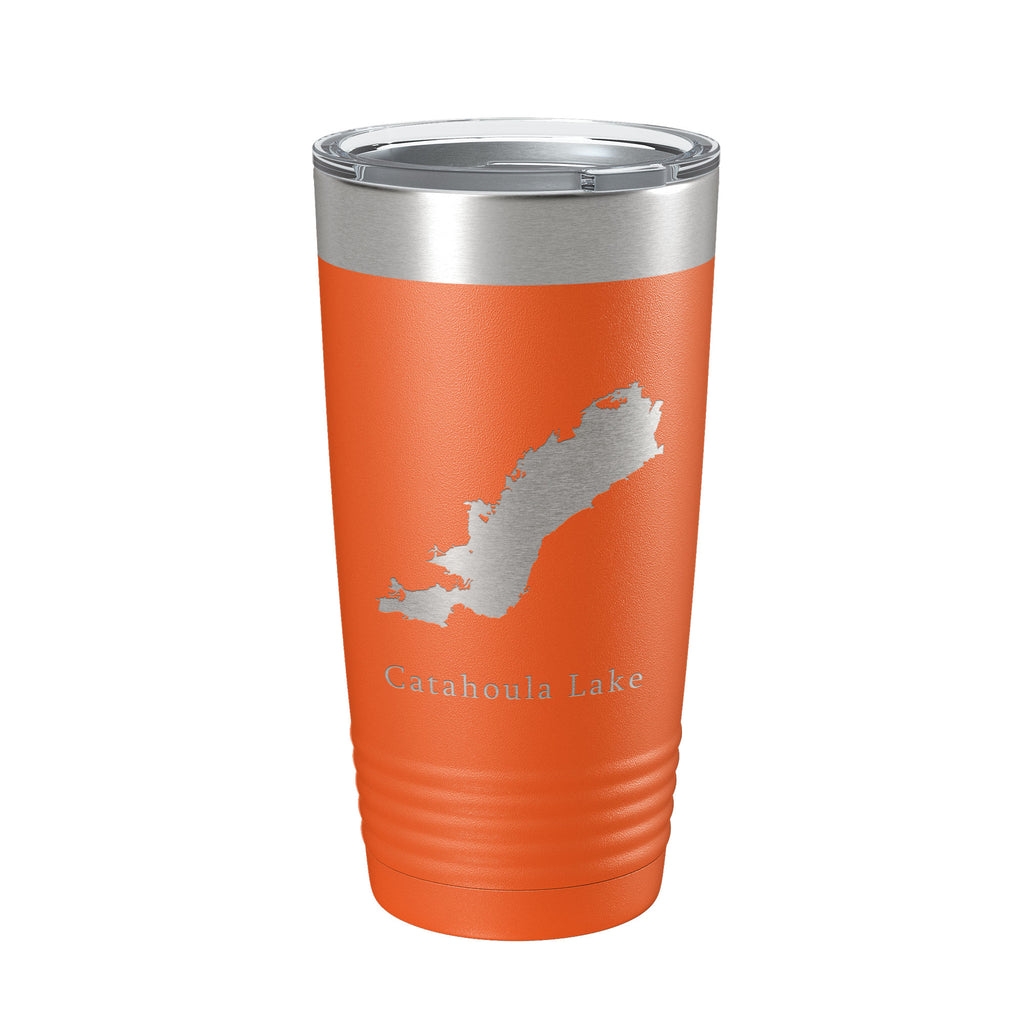 Catahoula Lake Map Tumbler Travel Mug Insulated Laser Engraved Coffee Cup Louisiana 20 oz