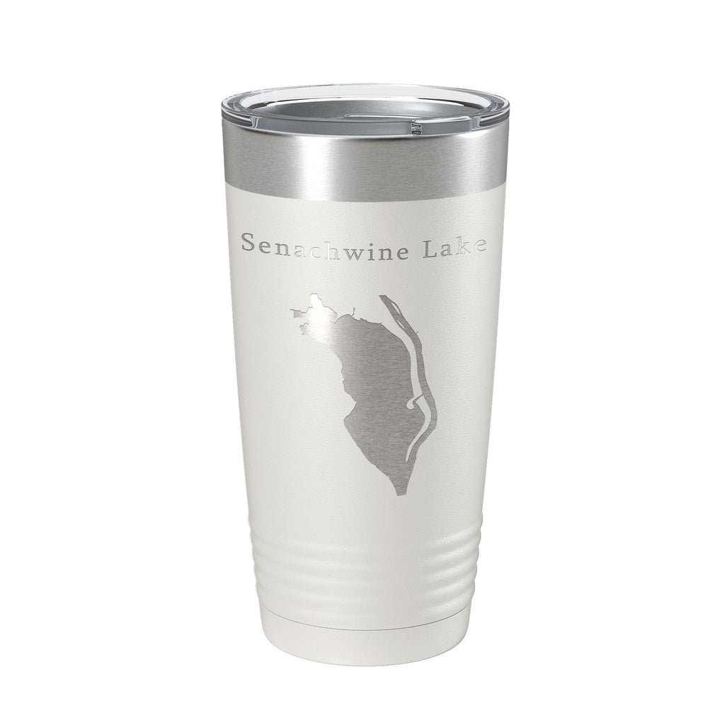 Senachwine Lake Map Tumbler Travel Mug Insulated Laser Engraved Coffee Cup Goose Swan Sawmill Lakes Illinois River 20 oz