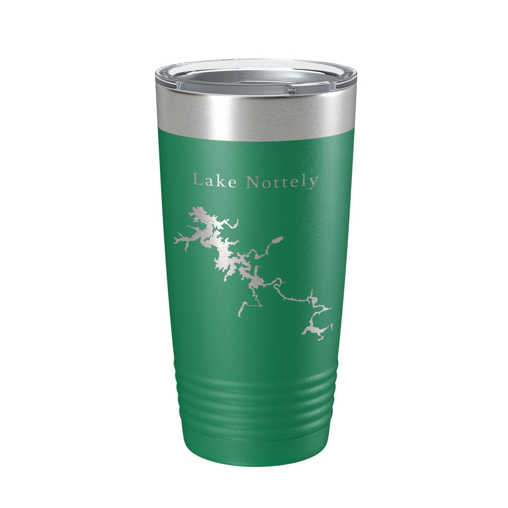 Lake Nottely Map Tumbler Travel Mug Insulated Laser Engraved Coffee Cup River Georgia 20 oz