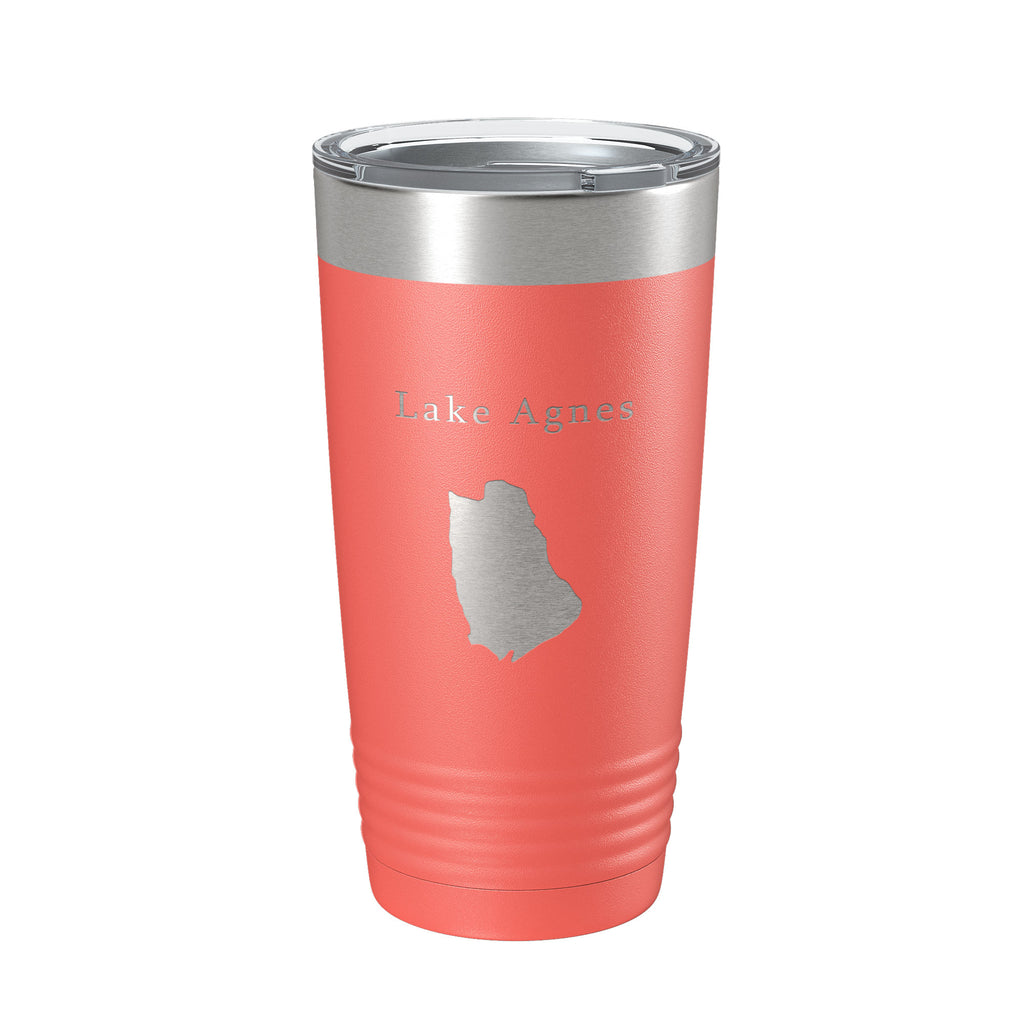 Lake Agnes Map Tumbler Travel Mug Insulated Laser Engraved Coffee Cup Colorado 20 oz