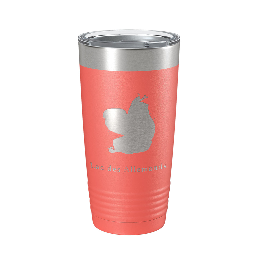 Lac des Allemands Tumbler Lake Map Travel Mug Insulated Laser Engraved Coffee Cup Louisiana 20 oz