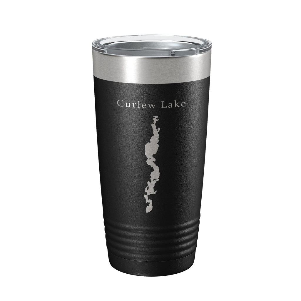 Curlew Lake Map Tumbler Travel Mug Insulated Laser Engraved Coffee Cup Washington 20 oz