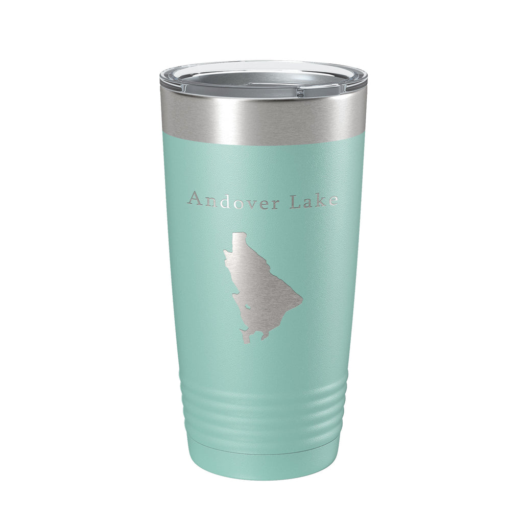 Andover Lake Map Tumbler Travel Mug Insulated Laser Engraved Coffee Cup Connecticut 20 oz