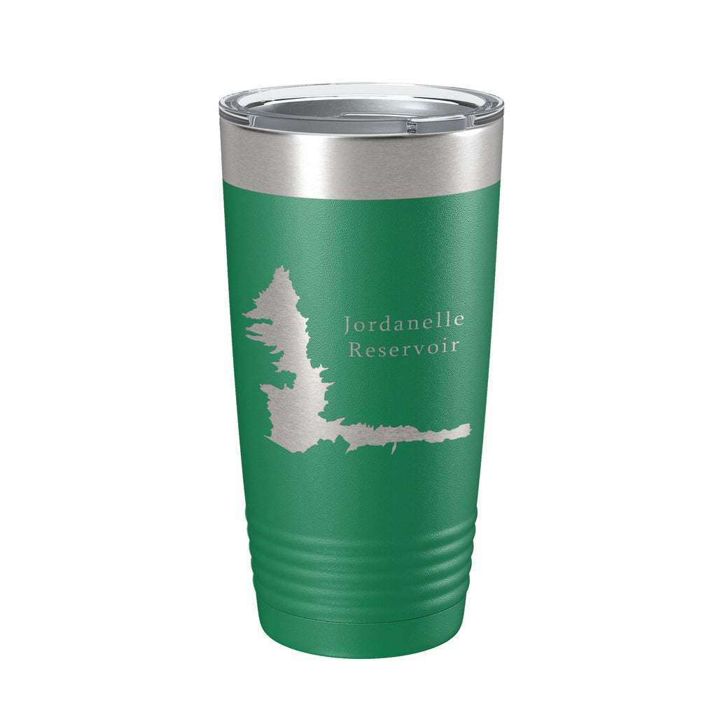 Jordanelle Reservoir Tumbler Lake Map Travel Mug Insulated Laser Engraved Coffee Cup Utah 20 oz